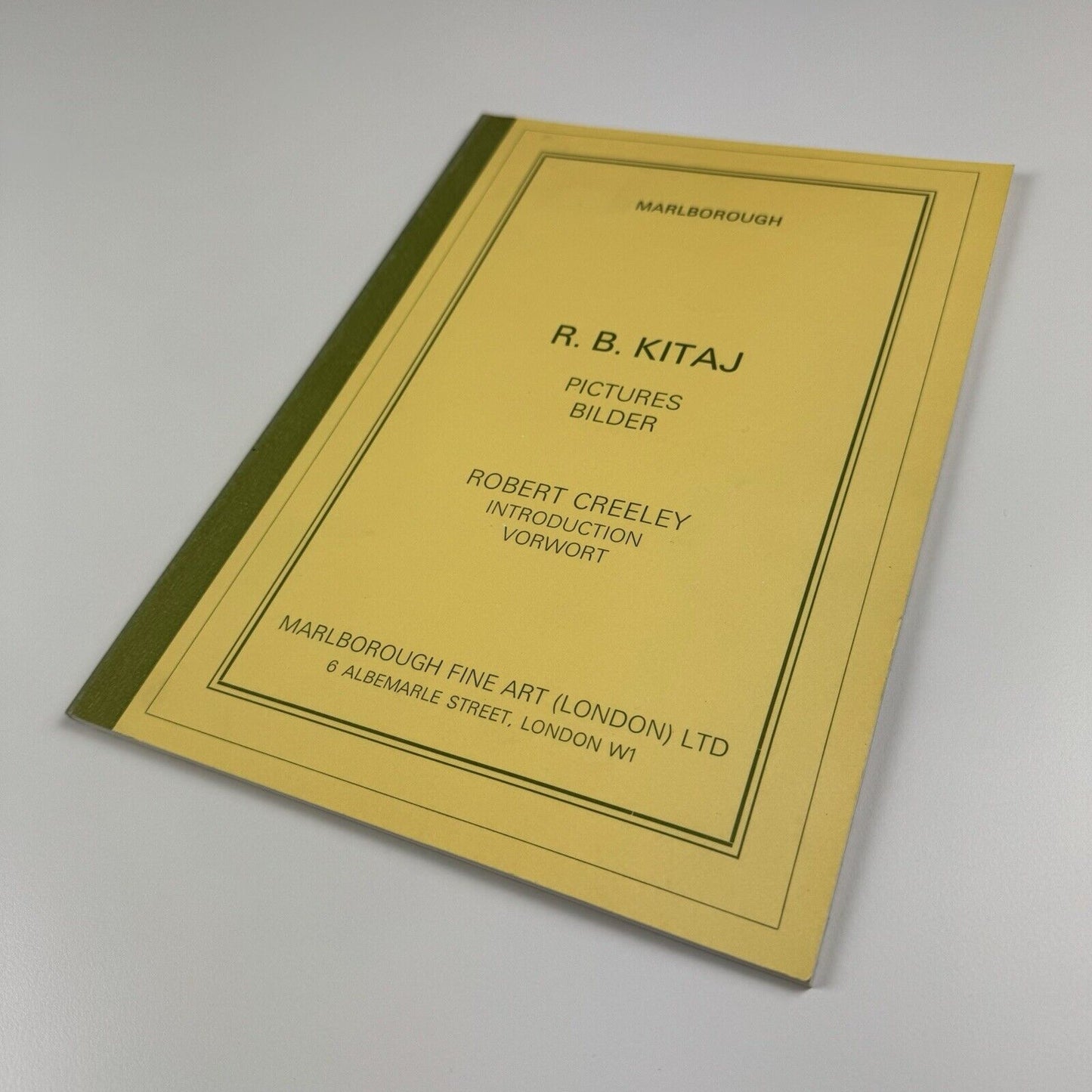 R.B. Kitaj Pictures For Sand for These Years | Marlborough London, 1977 | introduction by Robert Creeley