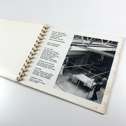 Fine Art Department Trent Polytechnic Nottingham 1973 Diploma show booklet head Derek Carruthers
