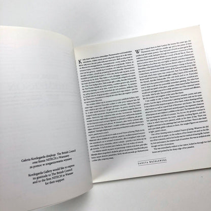 Franciszka Themerson White Paintings exhibition catalogue | Galerie Kordegarda Warsaw 1998