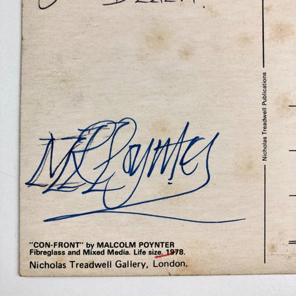 Malcolm Poynter postcard –  'Con Front' | Signed by the artist