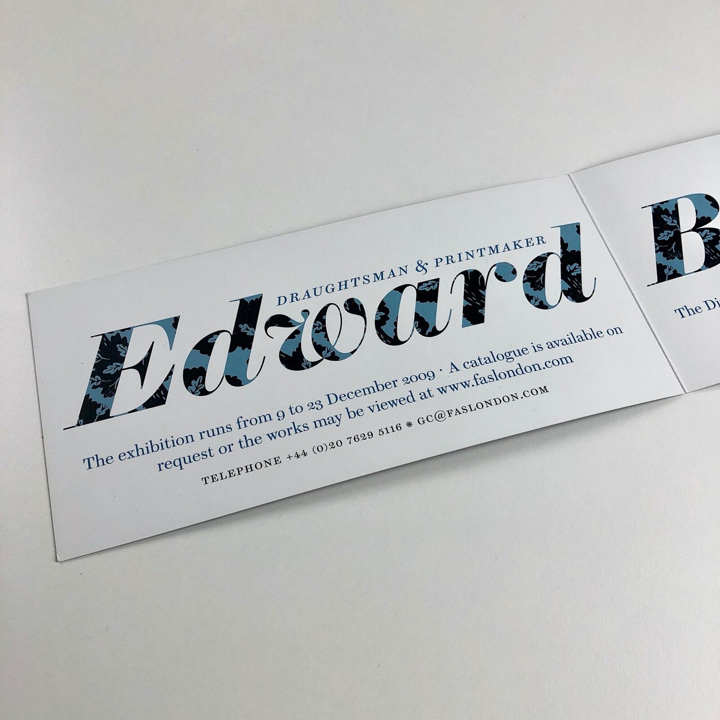 Edward Bawden Draughtsman & Printmaker | Private view invitation card | Fine Art Society, 2009