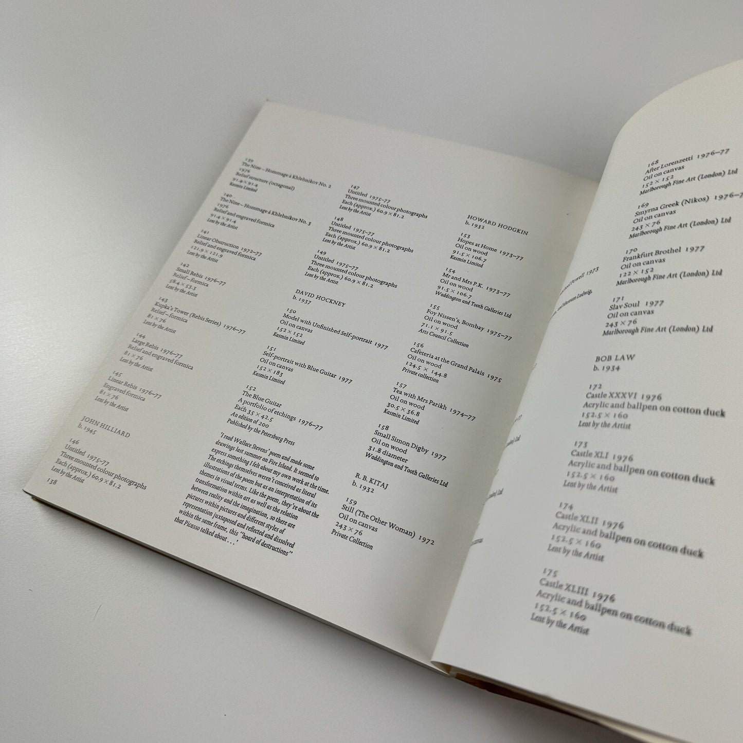1977 Hayward Gallery Annual | Current British art selected by Michael Compton, Howard Hodgkin and William Turnbull.