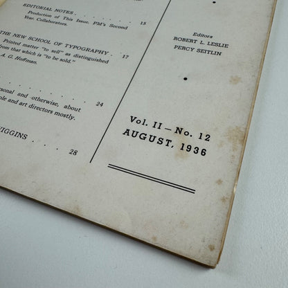 PM Vol 2 No. 12 August 1936 | Dora Abrahams