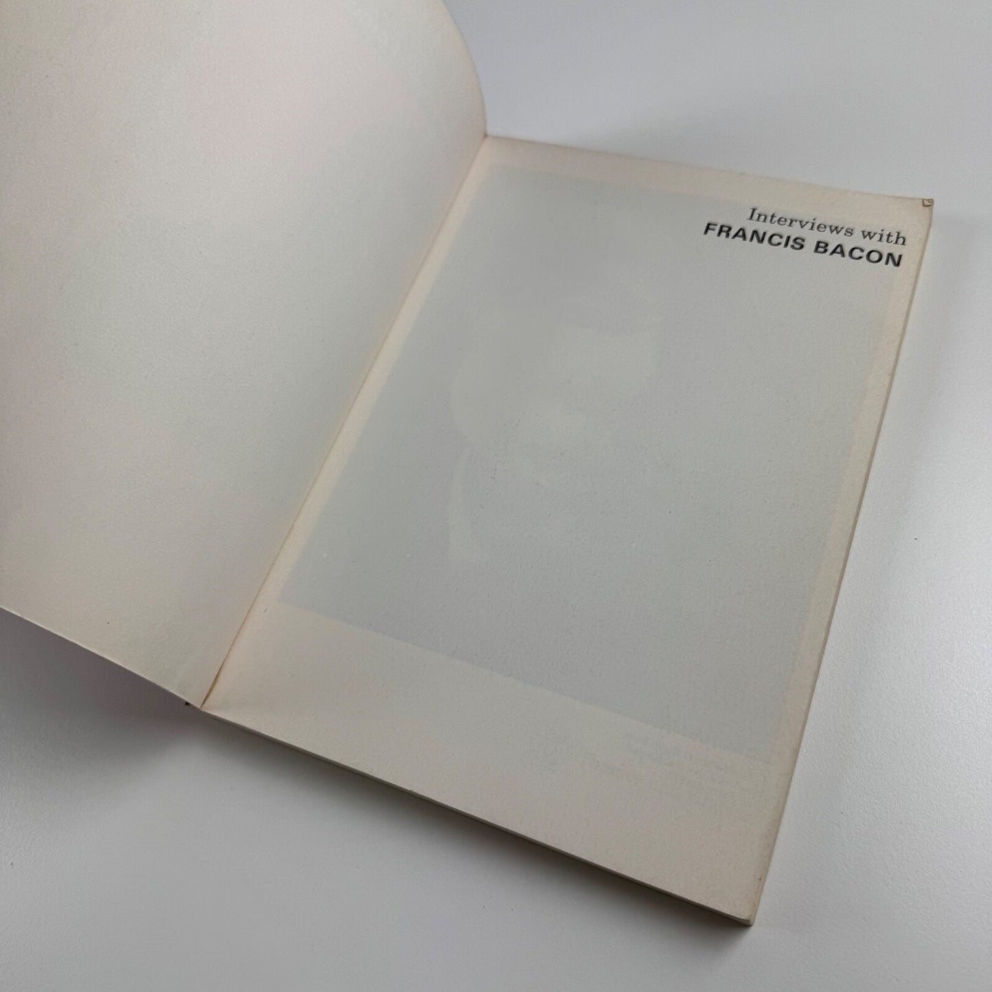 Interviews with Francis Bacon 1962 1979 by David Sylvester Thames & Hudson 1980