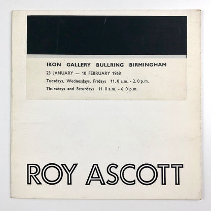 Roy Ascott – Ikon Gallery Birmingham | 6-page concertina folded leaflet, 1968