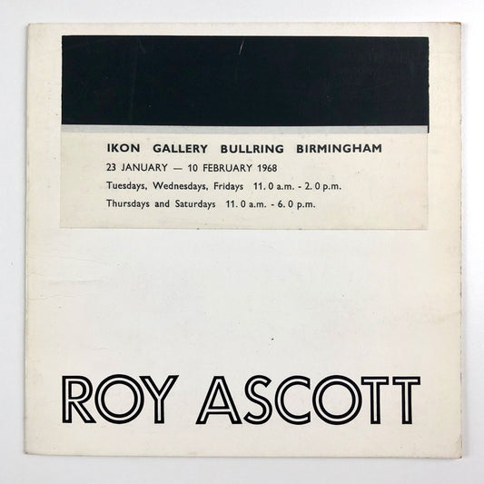 Roy Ascott – Ikon Gallery Birmingham | 6-page concertina folded leaflet, 1968