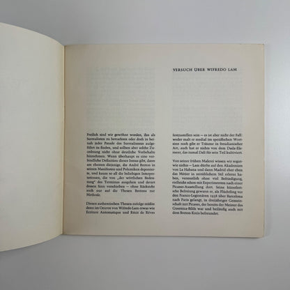 Wifredo Lam. Oelbilder Zeichnungen druckgraphik Frankfurter Kunstkabinett 1969
