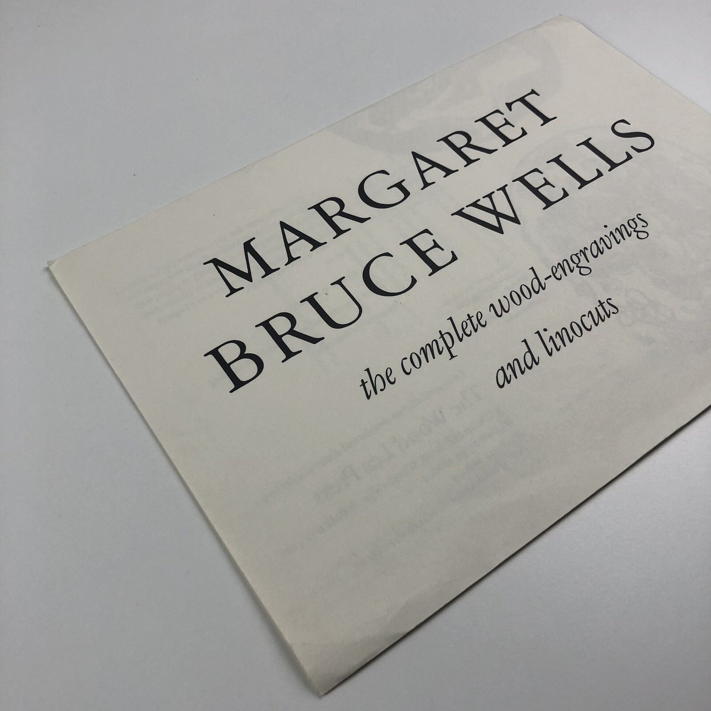 Leaflet – Margaret Bruce Wells: Complete Wood Engravings | The Wood Lea Press, 2000