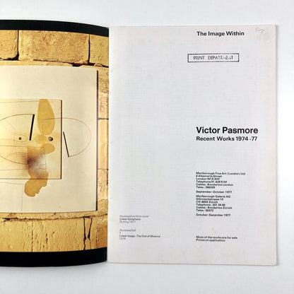 Victor Pasmore. The Image Within. Recent Works 1974-77 | Marlborough, 1977 | catalogue design by Gordon House