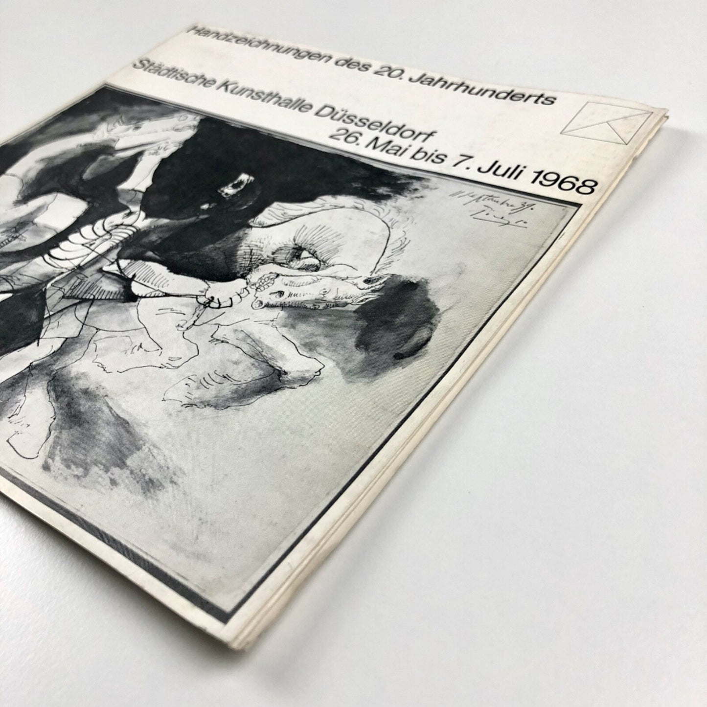 Handzeichnungen des 20. Jahrhunderts | Städtische Kunsthalle Düsseldorf folded exhibition card, 1968