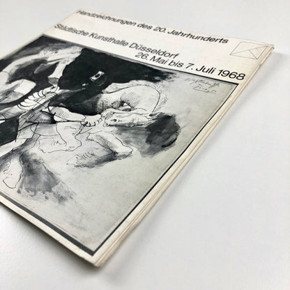 Handzeichnungen des 20. Jahrhunderts | Städtische Kunsthalle Düsseldorf folded exhibition card, 1968