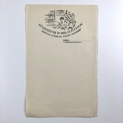 One sheet of stationery for Bücherstube in Der Sezession. Leitung: Verlag Neuer