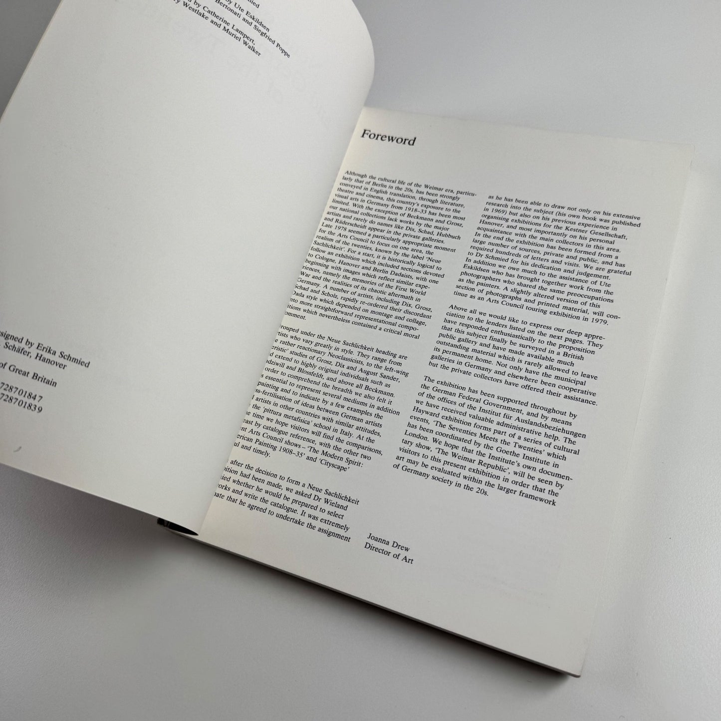Neue Sachlichkeit & German Realism of the Twenties Hayward Gallery Arts Council, 1978