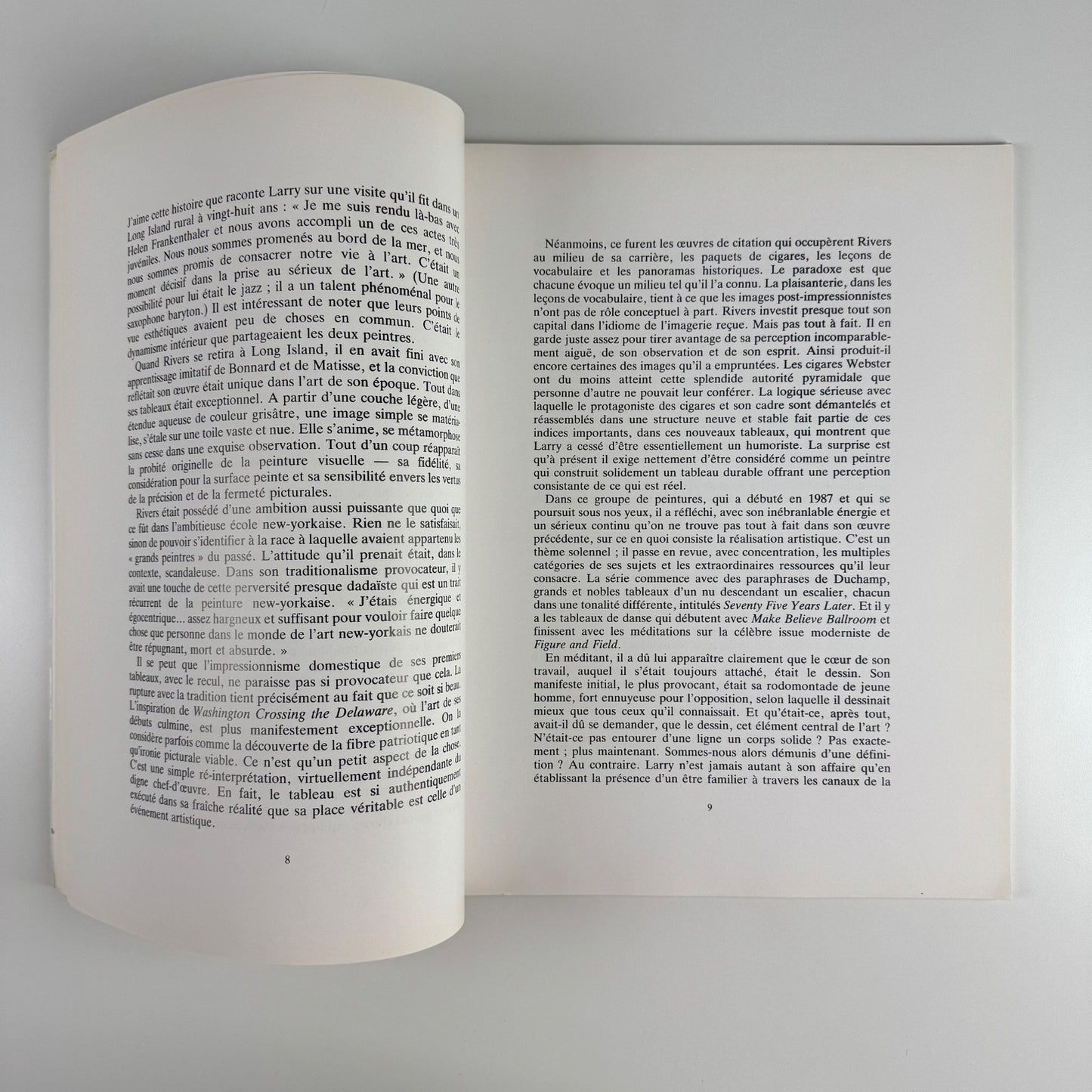 Larry Rivers Oeuvres Récentes 1984-1990 Lawrence Gowing Éditions de la Différence, Paris, 1990