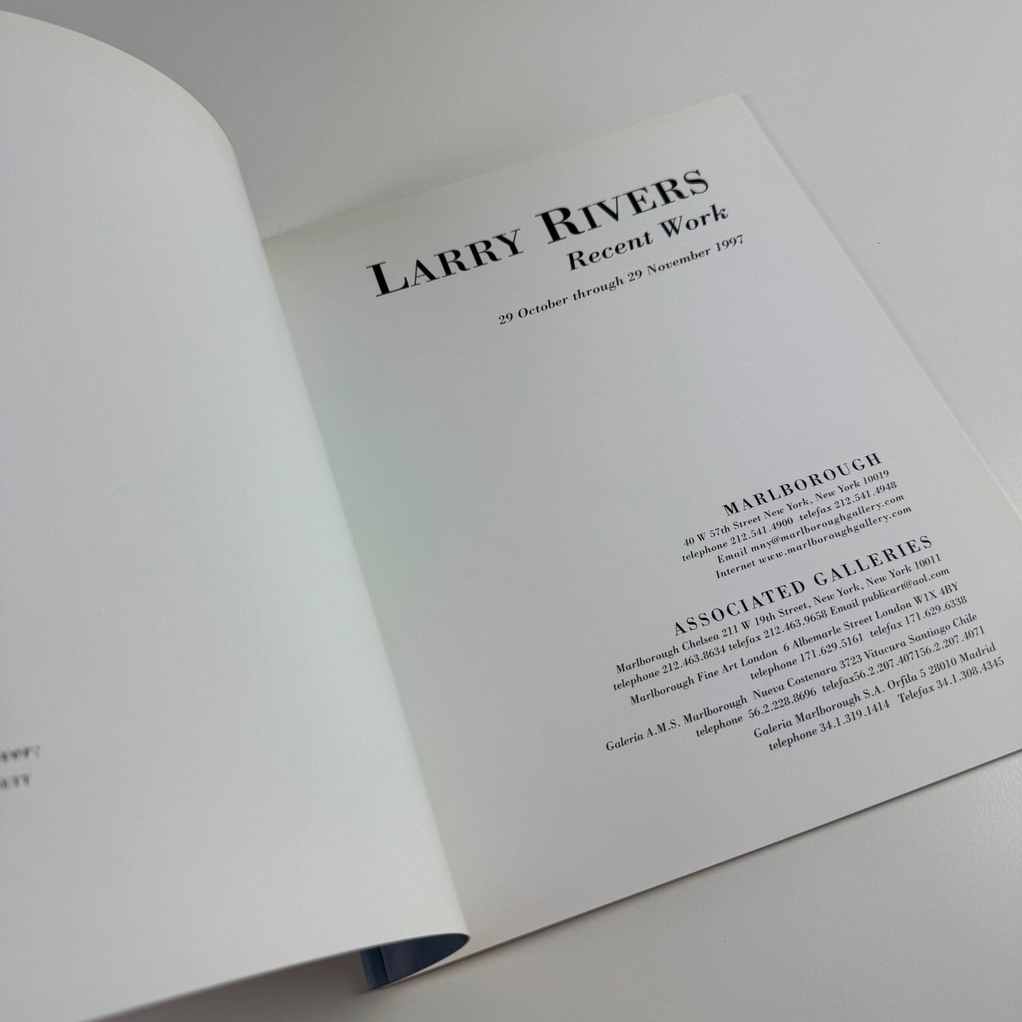 Larry Rivers. Recent Work | Marlborough New York, Oct-Nov 1997