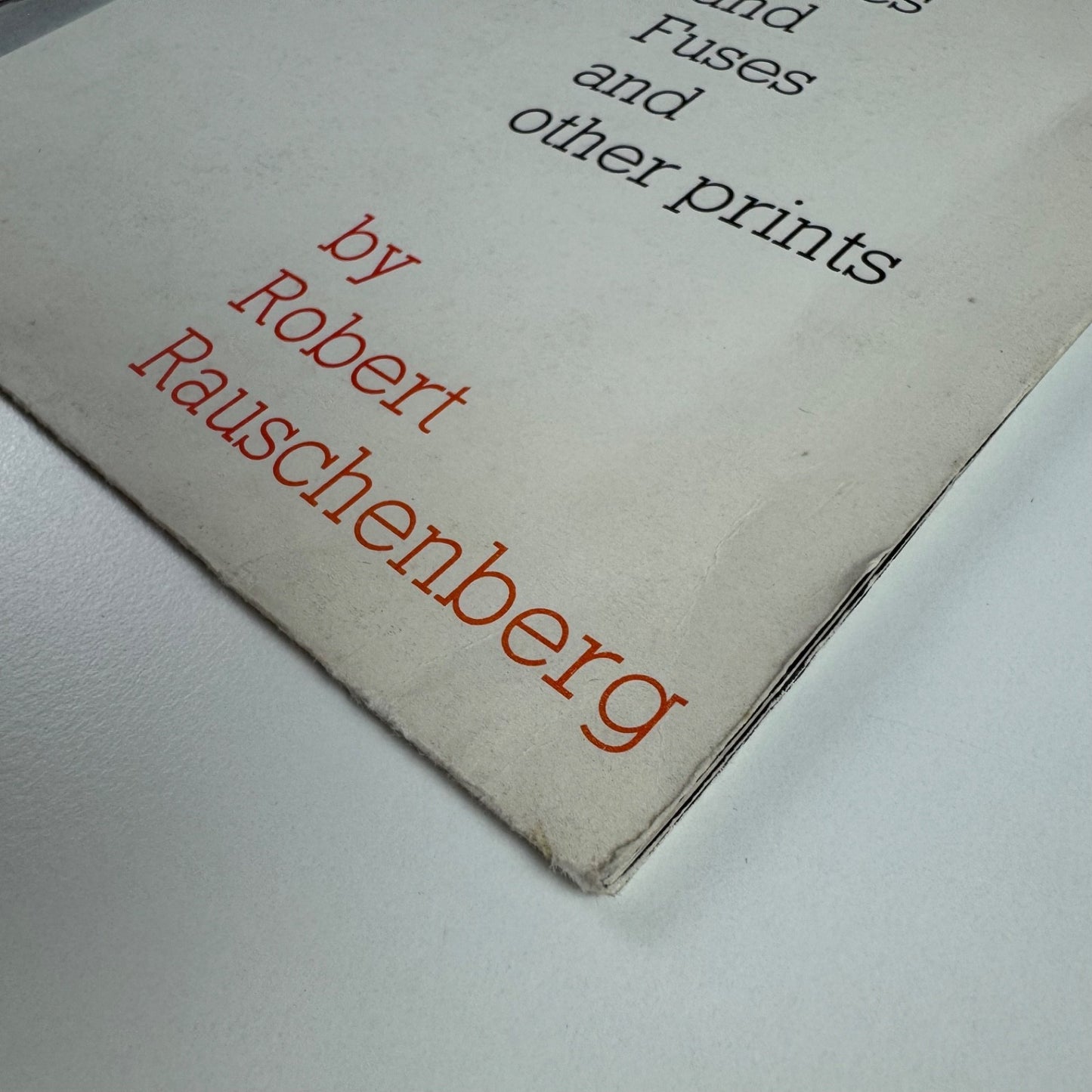Fold-out poster/leaflet for Pages and Fuses and other prints by Robert Rauschenberg | Welsh Arts Council, 1975