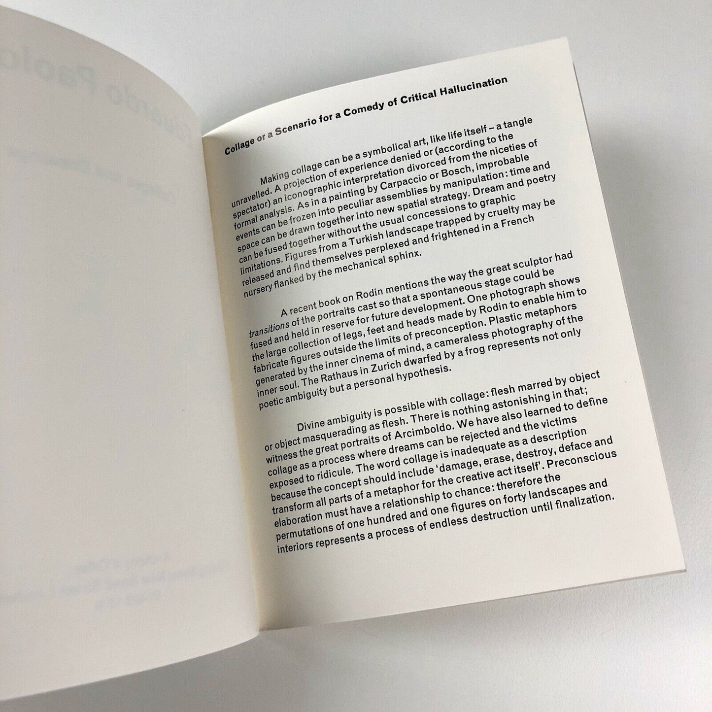 Eduardo Paolozzi. Collages and Drawings | Anthony d’Offay catalogue, 1977