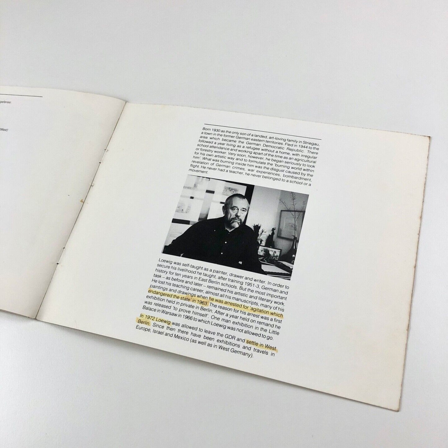 Roger Loweig paintings drawings etchings lithographs Trent Polytechnic 1985