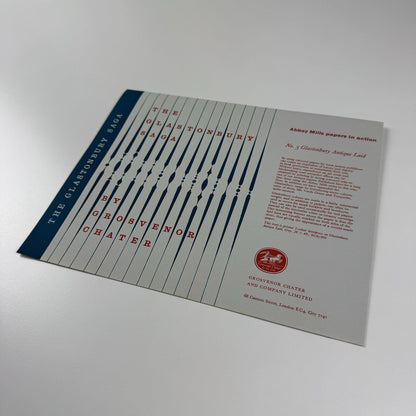 Paper sample – bookjacket – No 3 Glastonbury Antique Grosvenor Chater | Abbey Mills