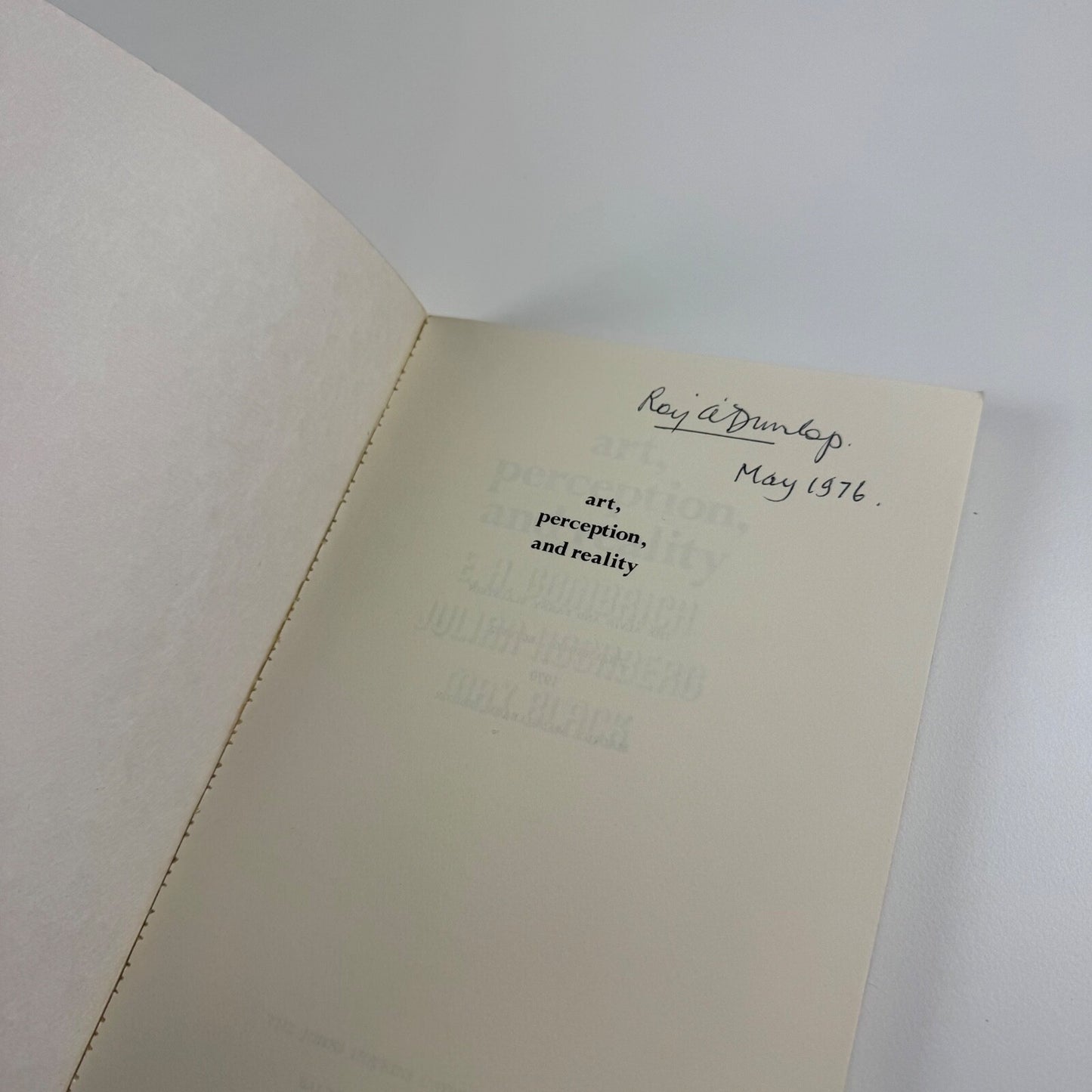 Art, perception and reality by E.H. Gombrich, Julian Hochberg, Max Black | The John Hopkins University Paperbacks, 1973