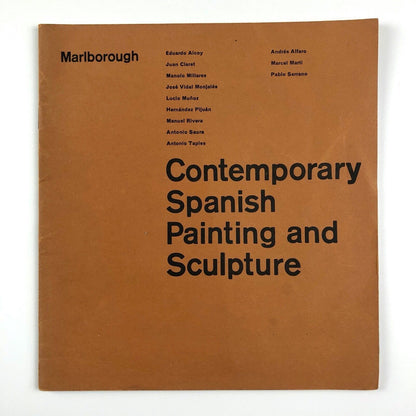 Contemporary Spanish Painting & Sculpture | Marlborough Fine Art catalogue, 1962 | catalogue design by Gordon House