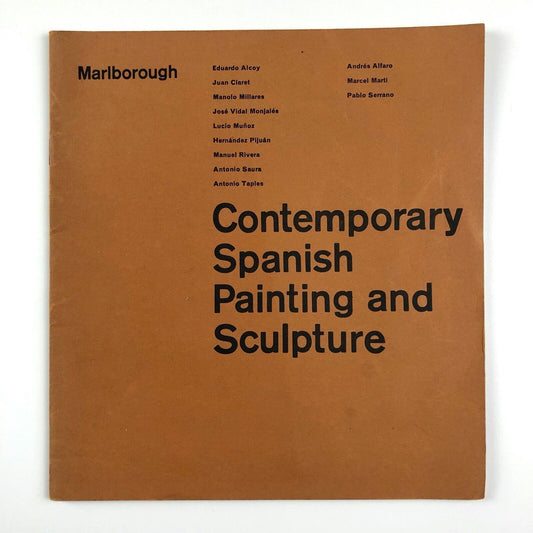 Contemporary Spanish Painting & Sculpture | Marlborough Fine Art catalogue, 1962 | catalogue design by Gordon House