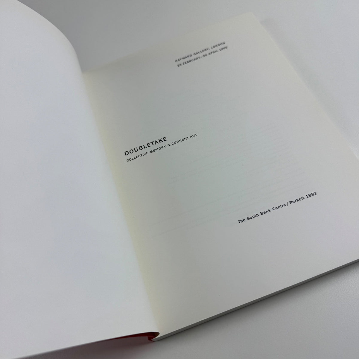 Double Take. Collective Memory & Current Art | Hayward Gallery, 1992