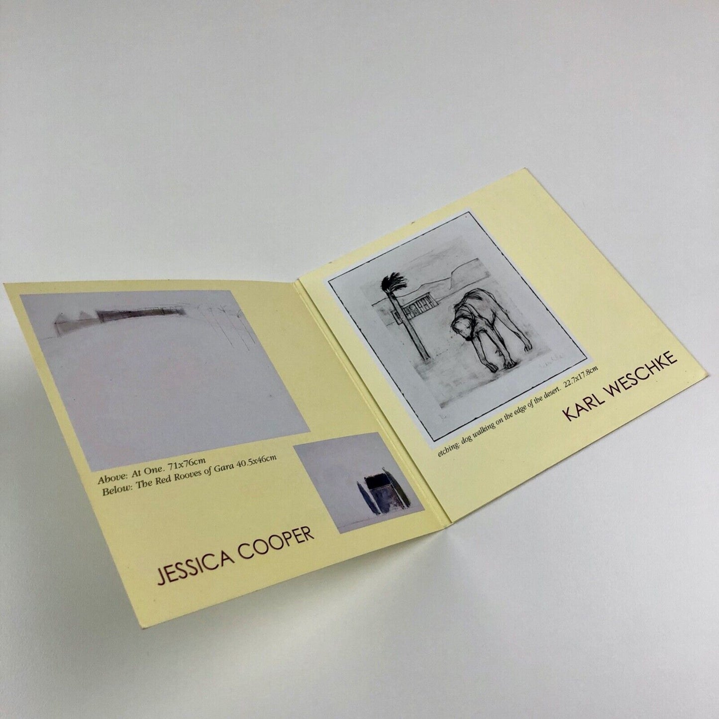 Karl Weschke / Jessica Cooper / Bernard Irwin | Badcock's Gallery Newlyn – exhibition card