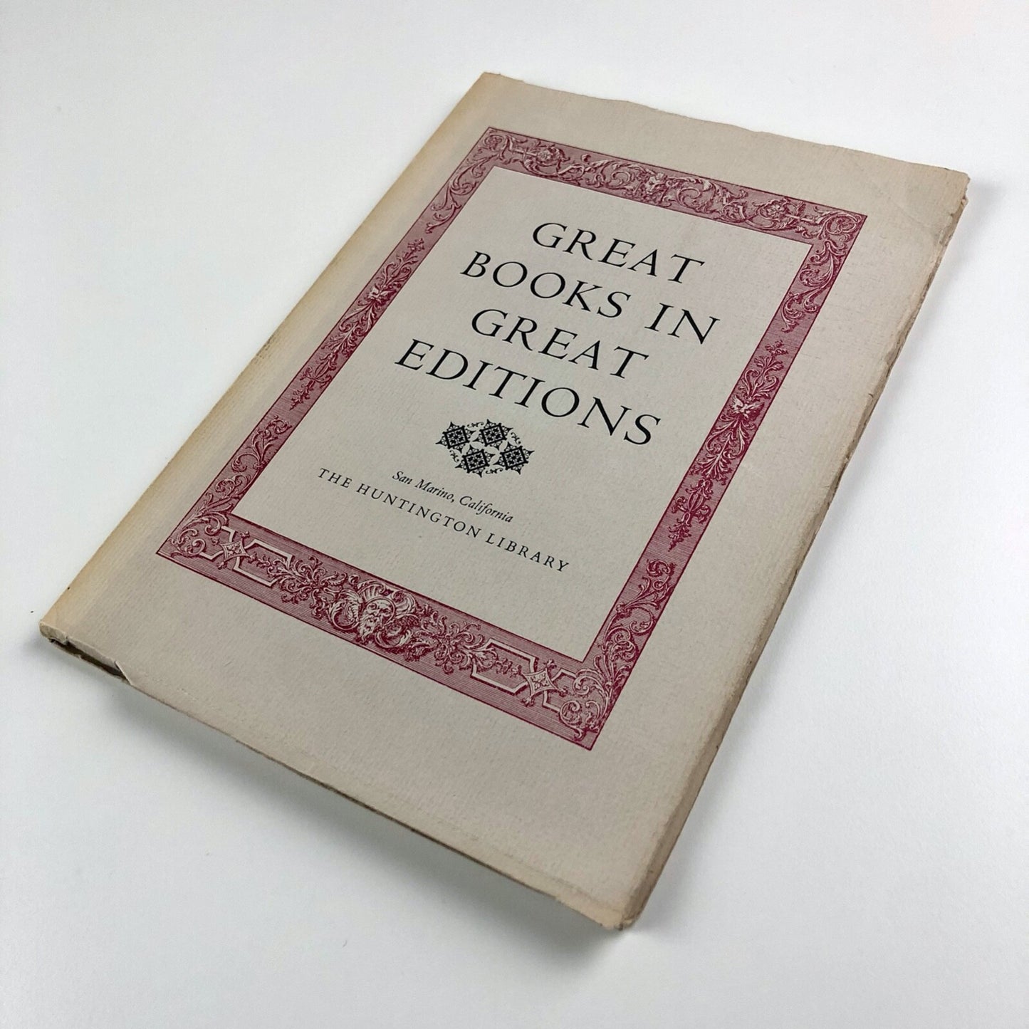 Great Books in Great Editions | Roland Baughman – The Huntington Library, fourth printing 1973