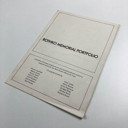 Leaflet for [Mark] Rothko Memorial Portfolio, 1973 | introduction by Bryan Robertson