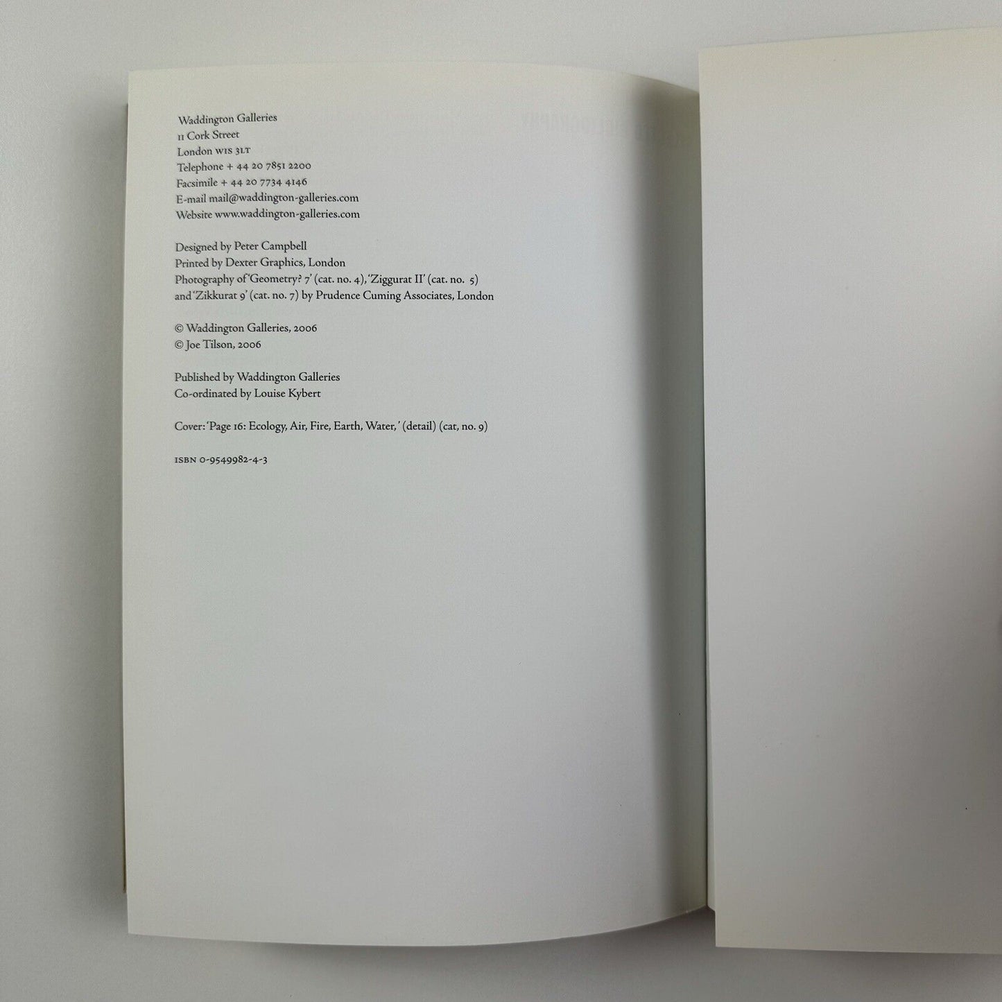 Joe Tilson. Works from 1961 to 1970 | Waddington Galleries, 2006
