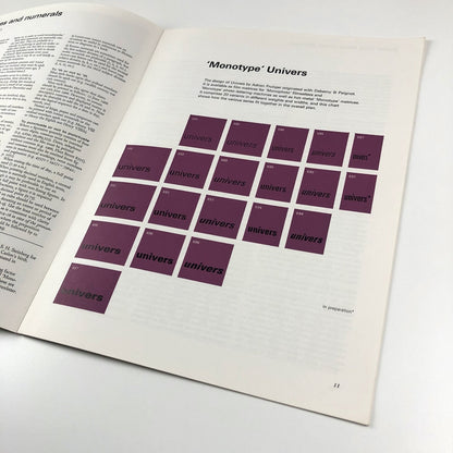 Monotype Newsletter 80 December 1966 | Includes filmsetting, Univers