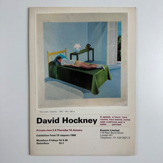 Folding card David Hockney | Kasmin Limited, London, 1968