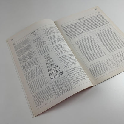 Type specimen booklet for Avantis | Berthold Types 176, undated
