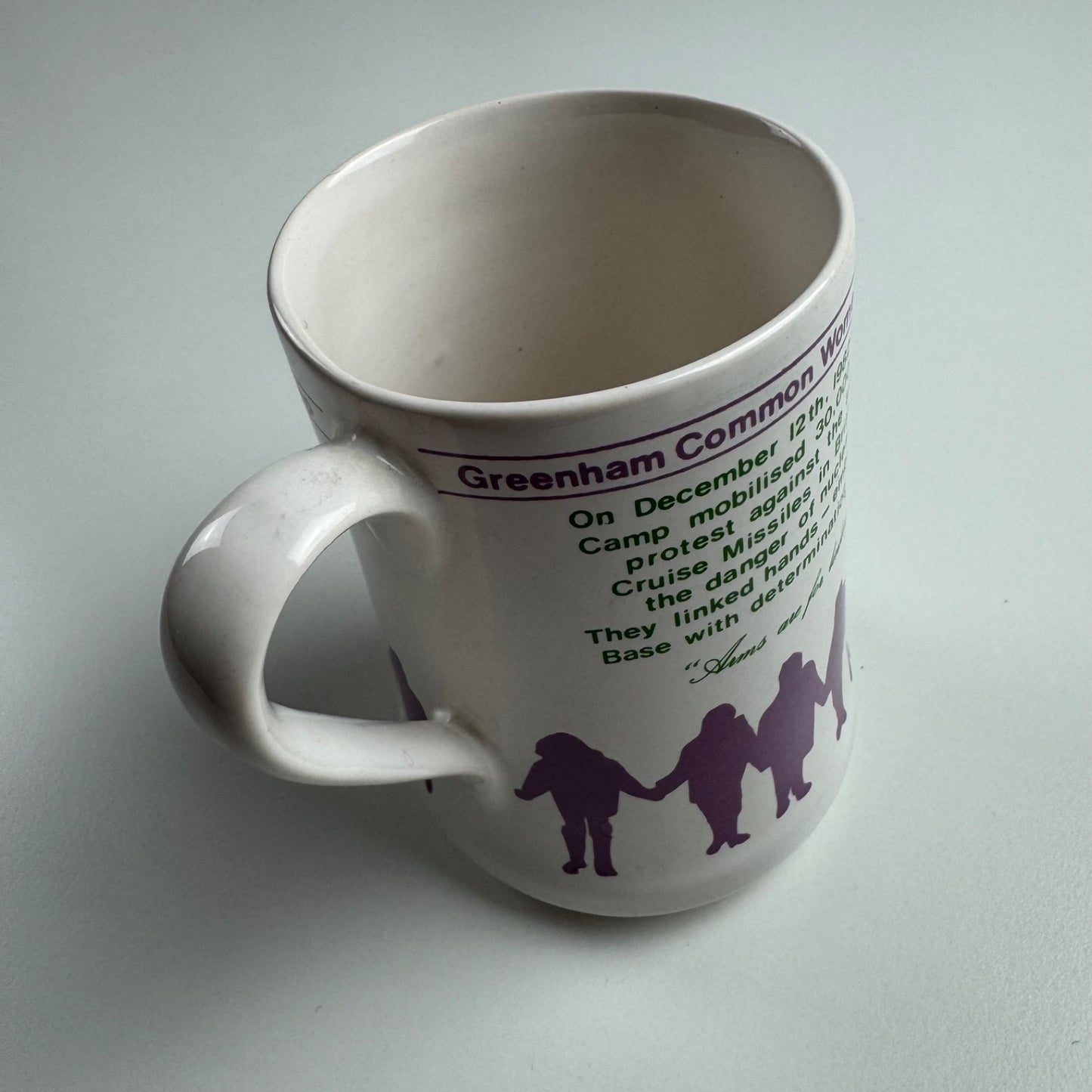 Commemorative mug CND Greenham Common Womens Peace Camp, Acton CND 1982