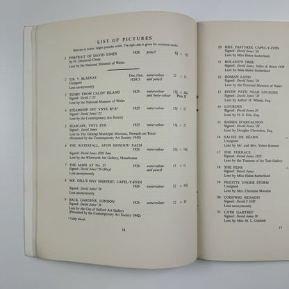 David Jones. Paintings, drawings and engravings | Arts Council catalogue, 1954