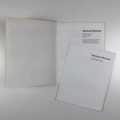 Gerhard Richter | Deutsche Bank collection catalogue booklet | Ulrich Wilmes, 1988