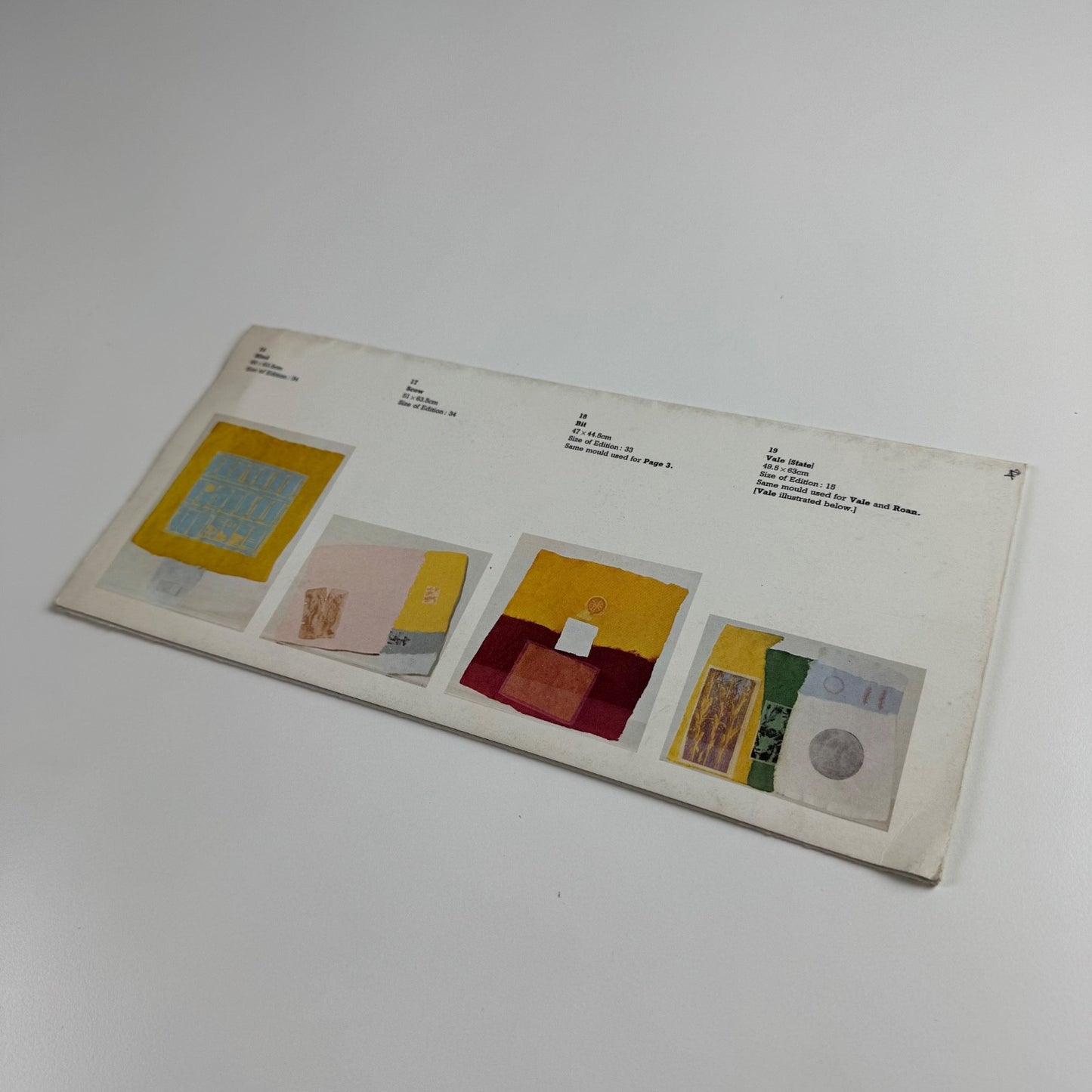 Fold-out poster/leaflet for Pages and Fuses and other prints by Robert Rauschenberg | Welsh Arts Council, 1975