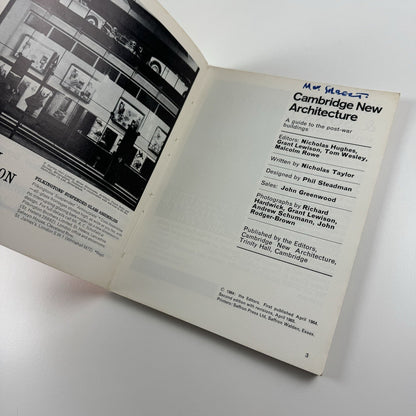 Cambridge New Architecture. A guide to modern buildings |Nikolaus Pevsner, 1965