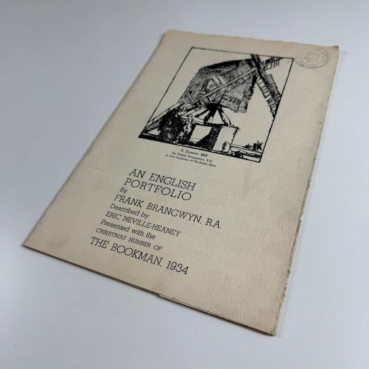 An English Portfolio by Frank Brangwyn Christmas number of The Bookman, Hodder & Stoughton, 1934
