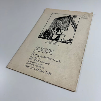 An English Portfolio by Frank Brangwyn Christmas number of The Bookman, Hodder & Stoughton, 1934