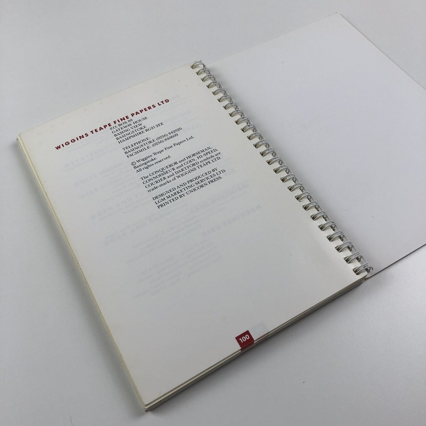 The Paper Book – Wiggins Teape Fine Papers Ltd | Foreword by David Sherlock, 1991