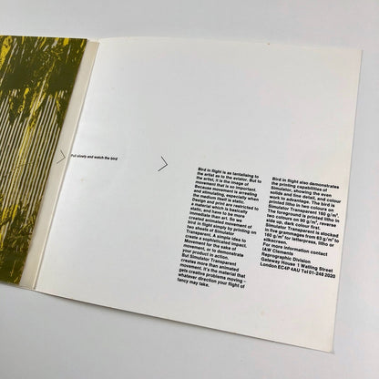 The Designer and Animation, 'Bird In Flight' | IAW Clements | Wiggins Teape leaflet