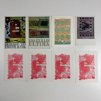 Five postcards relating to Tom Phillips including relating to A Humument