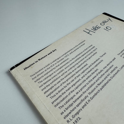 Illusion in Nature and Art | ICA catalogue, October 1973