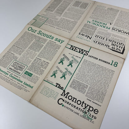 Monotype News Letter 18 | 23 February 1935 | Fold-out type specimen sheet