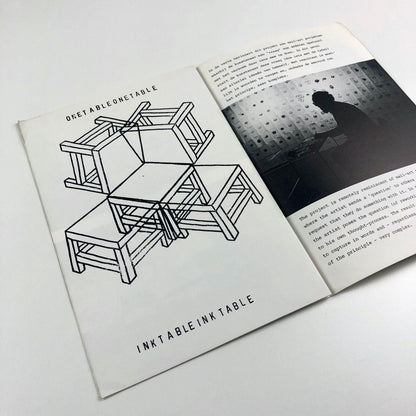 Leaflet for Robin Crozier: Table-project rubber 4 (1981) no 1, Jan to April signed