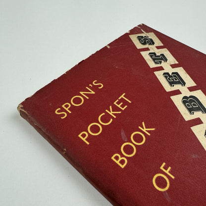 Spon’s Pocket Book of Alphabets | Revised edition, 1956