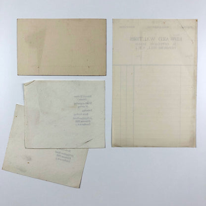 Four pieces of printed ephemera relating to Edward Walters | Fleece Press, c.1930s