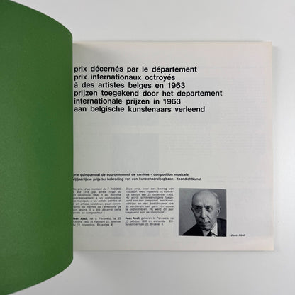 Oeuvres d'art acquises par l'Etat Prix octroyés à des artistes belges en 1963 | Palais des Beaux-Arts  Paleis voor Schone Kunsten, Brussels, 1964